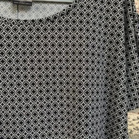 Jonathan Martin black grey geometric pattern top Large - Picture 6 of 7